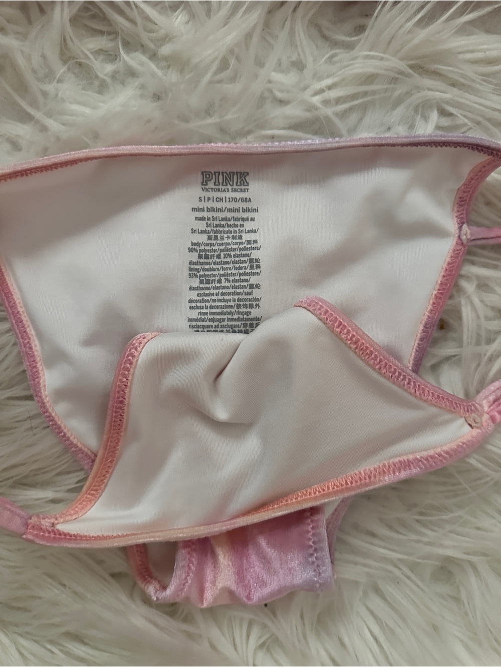 PINK Victoria's Secret Velvet Pink Bikini - Picture 2 of 6